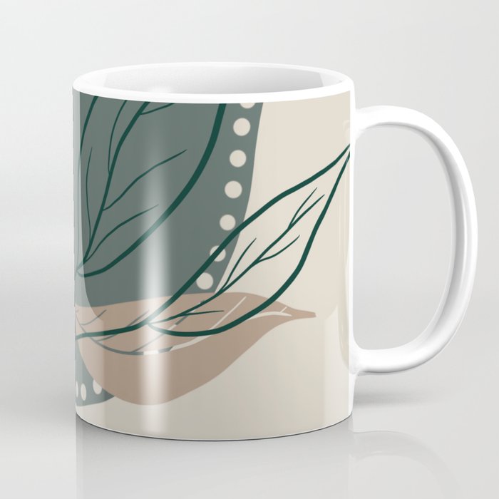 Modern abstract leaf green  Coffee Mug