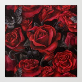Bugs and Roses Canvas Print