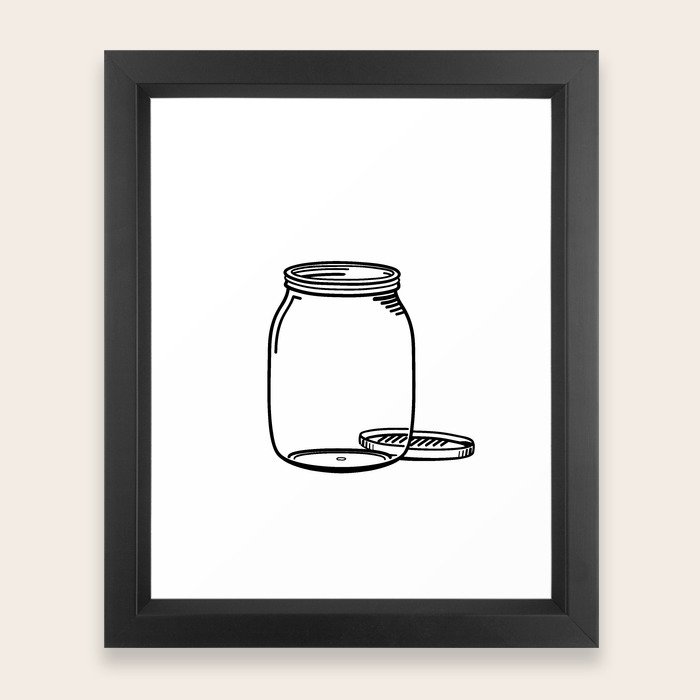 The Empty Jar Framed Art Print By Bortwein Society6
