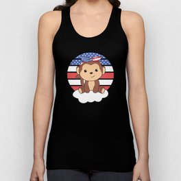 Monkey For The Fourth Of July America Flag Usa Unisex Tank Top