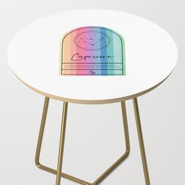 Capricorn Zodiac | Rainbow Stripe Side Table
