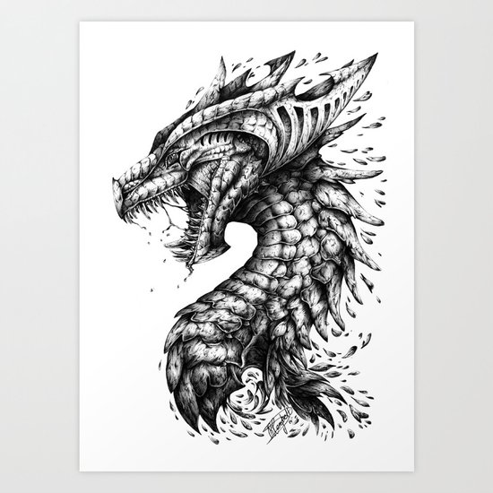 Dragon's Outrage Art Print