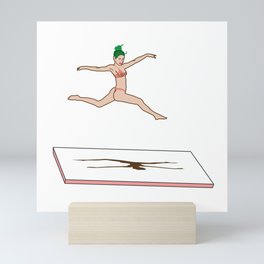 Ballerina and shadow Mini Art Print