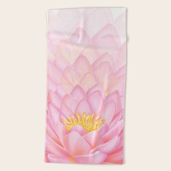 Pink Lotus Beach Towel