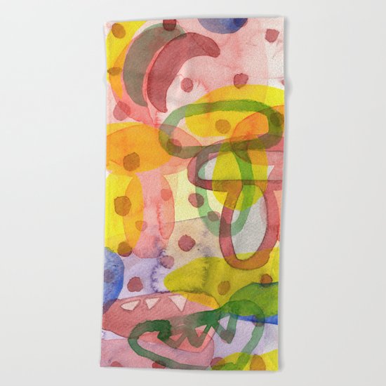 Blurry Mushroom and other Things Beach Towel