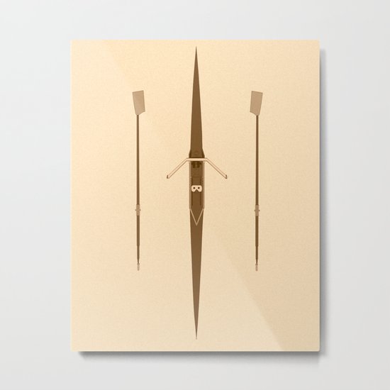 rowing single scull Metal Print