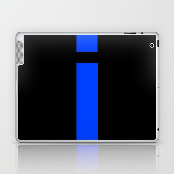 letter I (Blue & Black) Laptop & iPad Skin