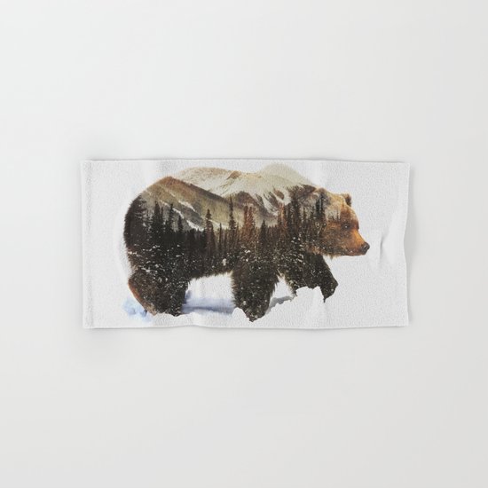 Arctic Grizzly Bear Hand & Bath Towel