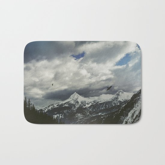 Wild Winter Mountains Bath Mat