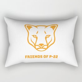 P22 Mountain Lion Orange Rectangular Pillow