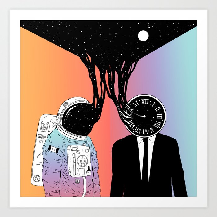 A Portrait of Space and Time ( A Study of Existence) Art by Norman Duenas | Society6