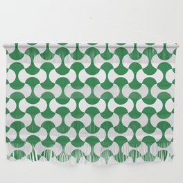 Green and white mid century mcm geometric modernism Wall Hanging