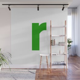 letter R (Green & White) Wall Mural