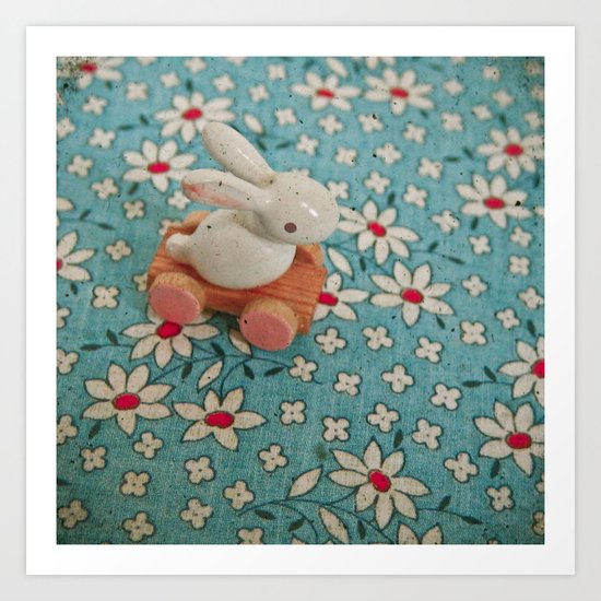 Bunny Blues Art Print