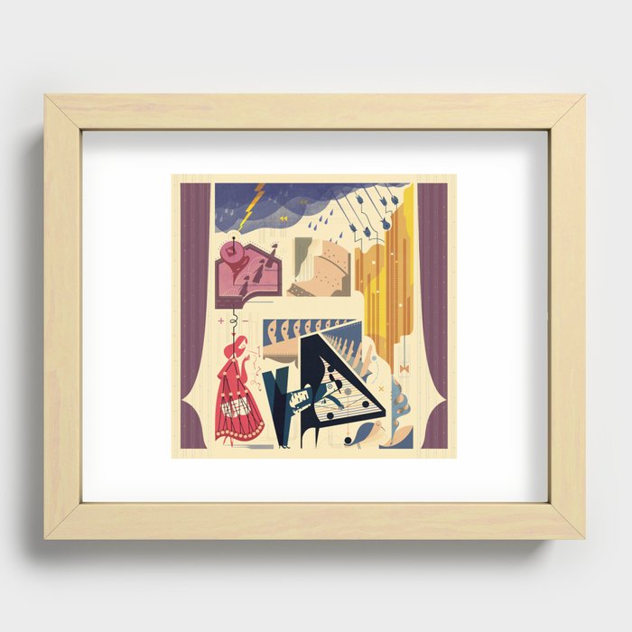 "Dominoes" by Roman Muradov for Nautilus Recessed Framed Print