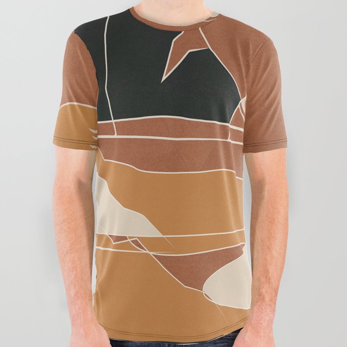 Minimal Abstract Art Landscape 03 All Over Graphic Tee