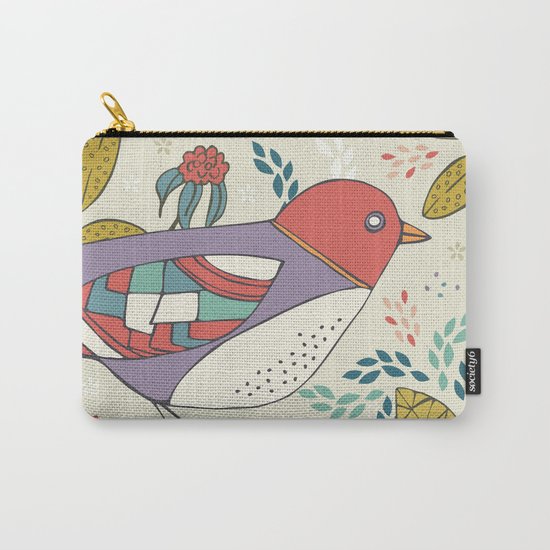 Bird and Butterfly Carry-All Pouch