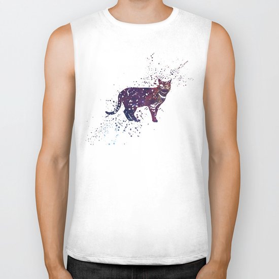 Cat Galaxy Biker Tank