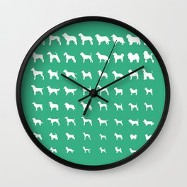 All Dogs (Mint) Wall Clock