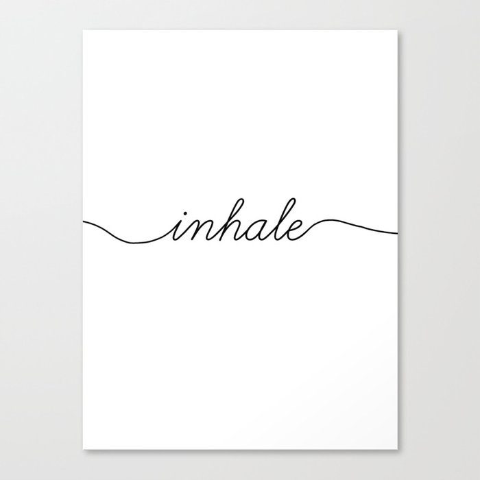 inhale exhale (1 of 2) Canvas Print