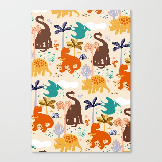 jurassic classic pattern Canvas Print