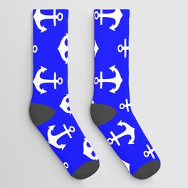 Anchors (White & Blue Pattern) Socks