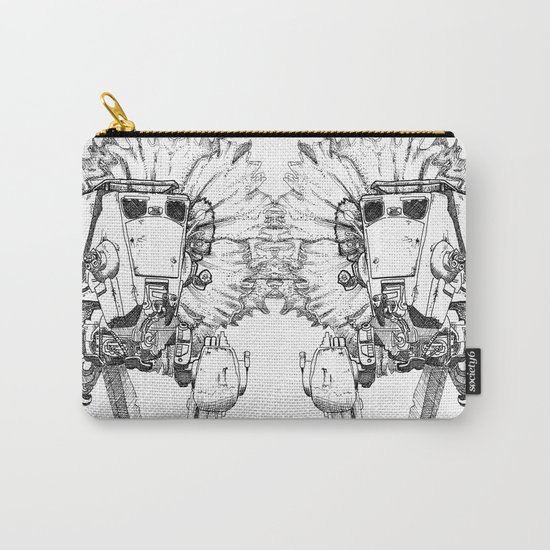 Flowered ATST Black and White Carry-All Pouch