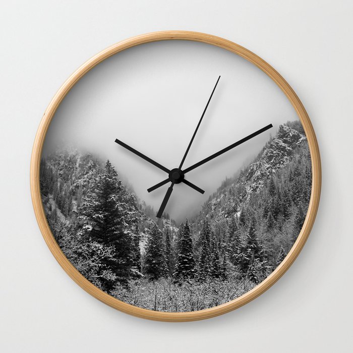 Fog in the Canyon Wall Clock