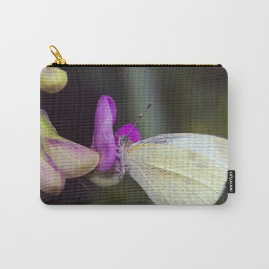 White Butterfly Carry-All Pouch