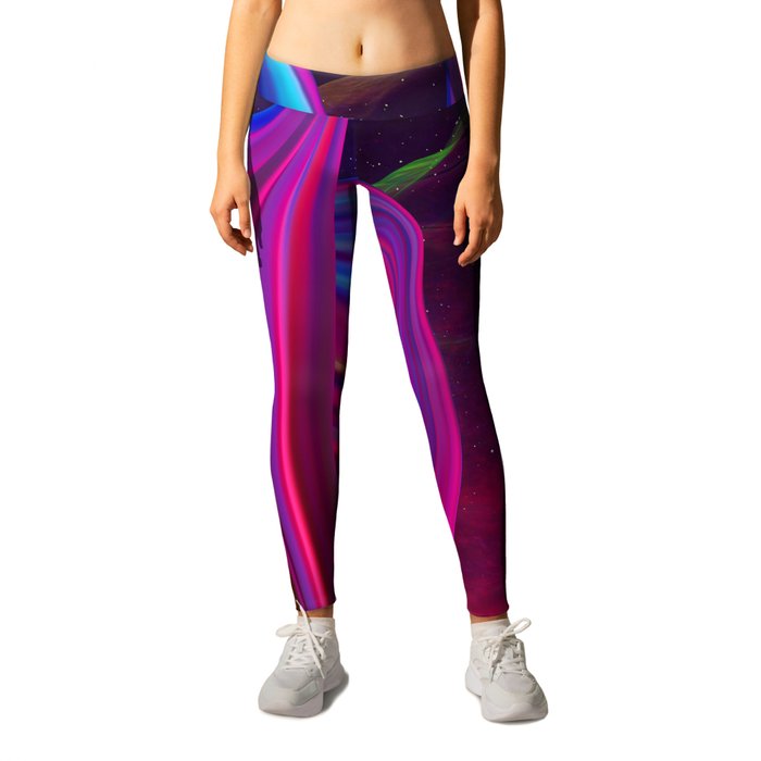 Neon twisted space #4 Leggings