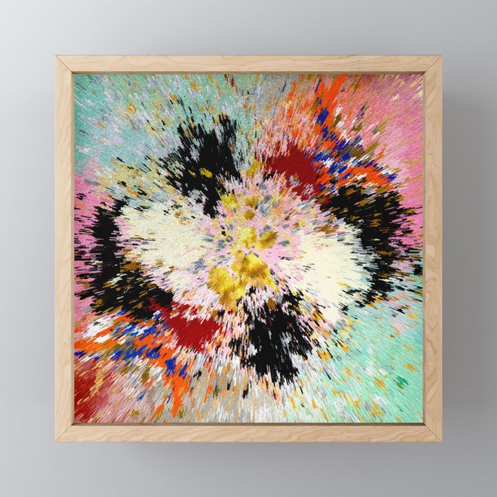 Abstract colorful summer explosion Framed Mini Art Print