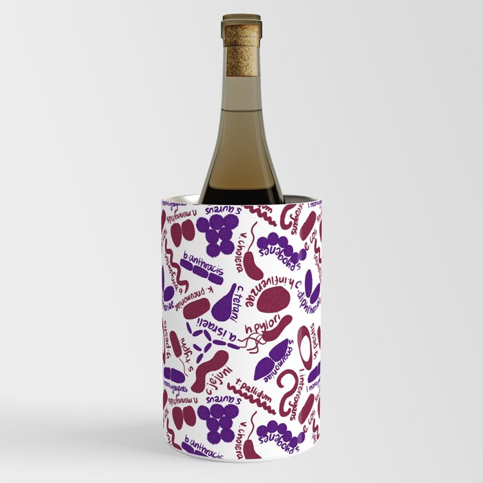 Gram Stain Labeled Wine Chiller by Hodgepodge Bricolage Society6