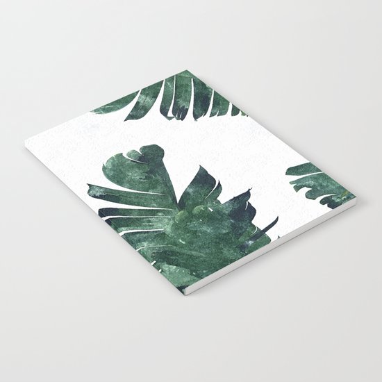 Banana Leaf Watercolor #society6 #buy #decor Notebook
