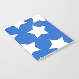Cheerful Blue Star Print Notebook