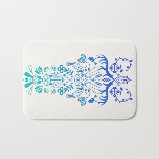La Vie & La Mort – Blue Ombré Bath Mat