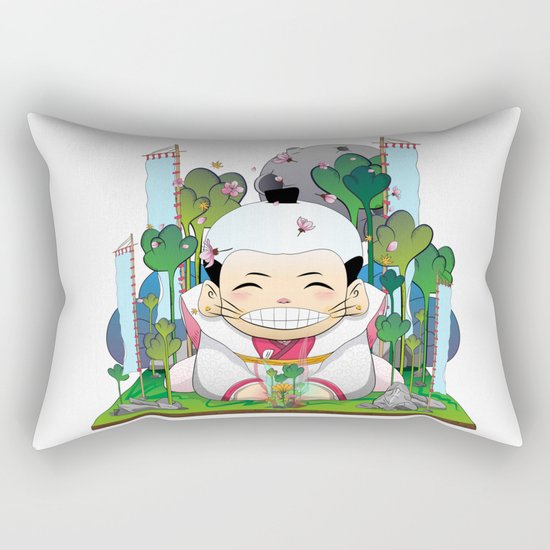 Fukusuke and the magic forest Rectangular Pillow