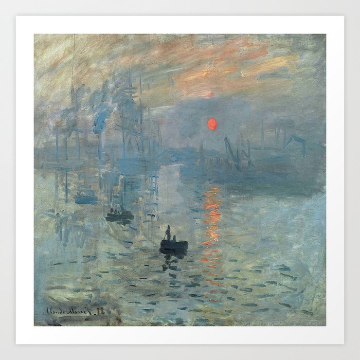 Claude Monet – Impression soleil levant – impression sunrise Art Print