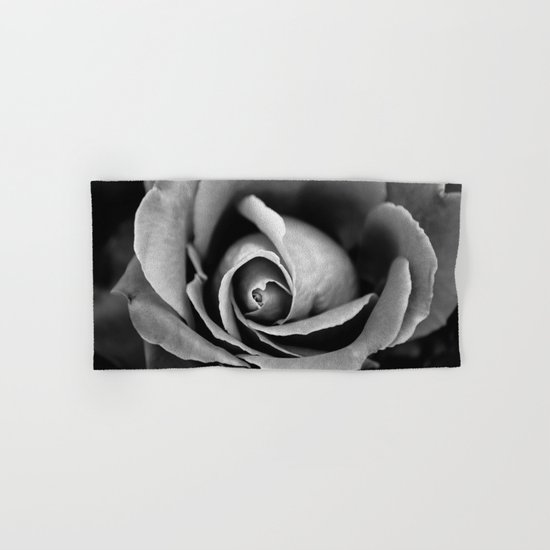 Black and White Rose Hand & Bath Towel