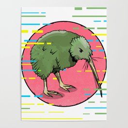 Green Kiwi Poster