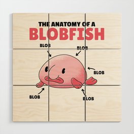 Blobfish Statement Anatomy Of Blobfish Wood Wall Art