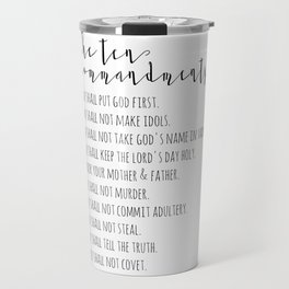 The Ten Commandments Exodus 20 Travel Mug