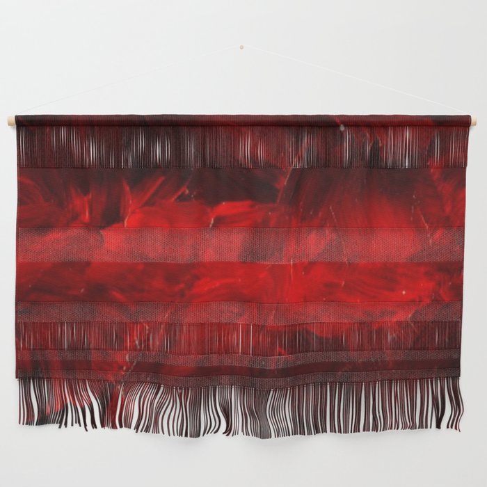 Red And Black Luxury Abstract Gothic Glam Chic by Corbin Henry Wall Hanging