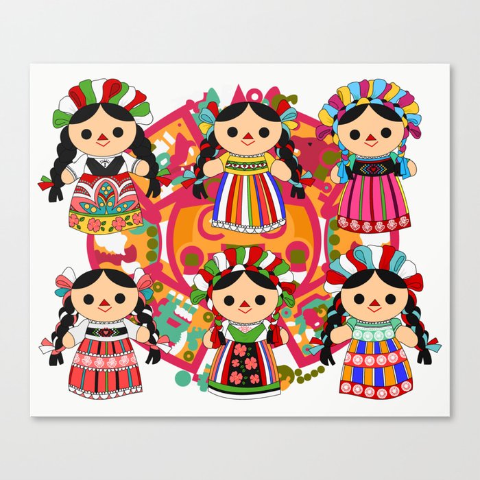 Mexican Dolls Canvas Print