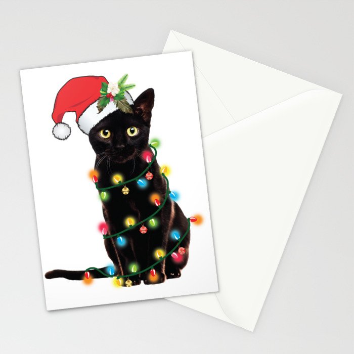 From Or To The Black Cat Christmas Customised Card