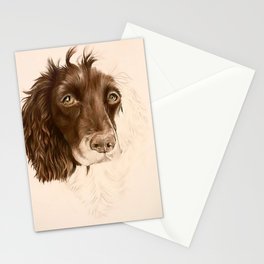 Mixed fur dog Stationery Cards