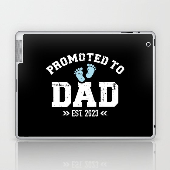Promoted to dad 2023  pregnancy announcement Laptop & iPad Skin