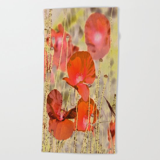 Poppies Beach Towel