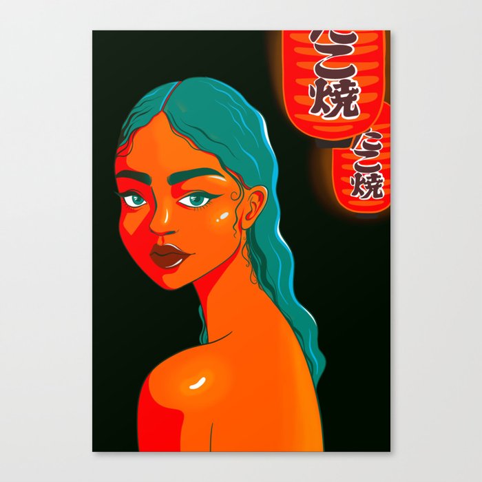 Tokyo Glow Canvas Print by Child of Paradise Society6