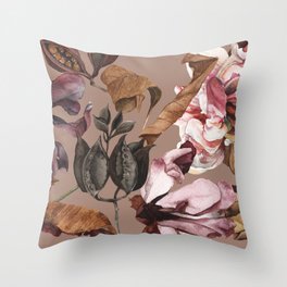 Bewitched Beauty Mauve Throw Pillow