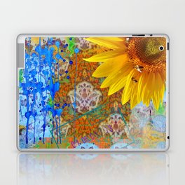Sunflower and Bee Collage  Laptop Skin